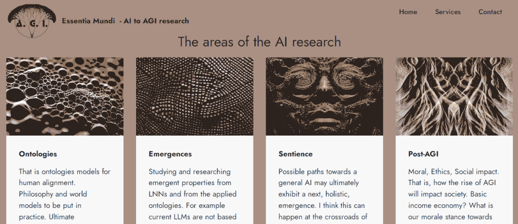 Preview Essentia Mundi AI to AGI research